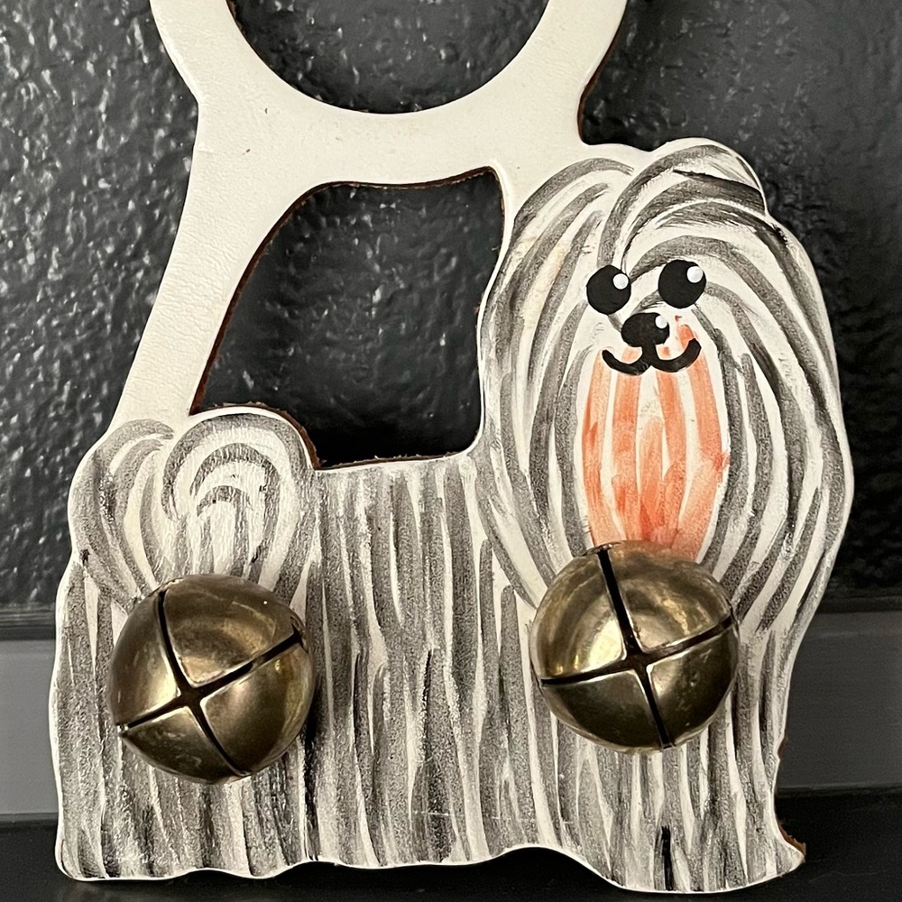 Leather- door knob dog bell- Shitzu
